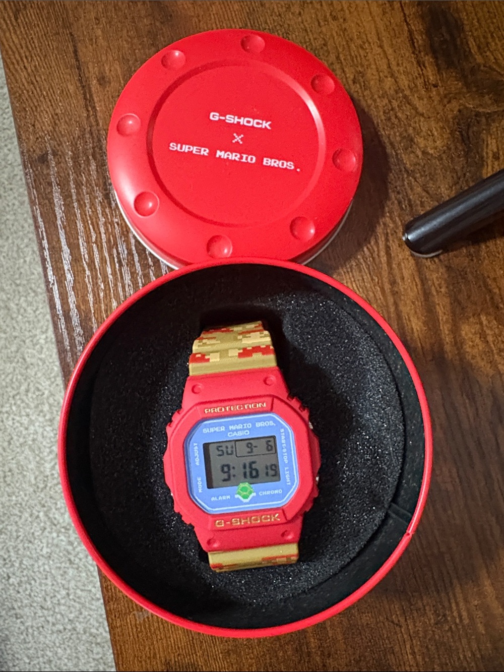 G-Shock Super Mario Bros. Red and Yellow Digital Watch